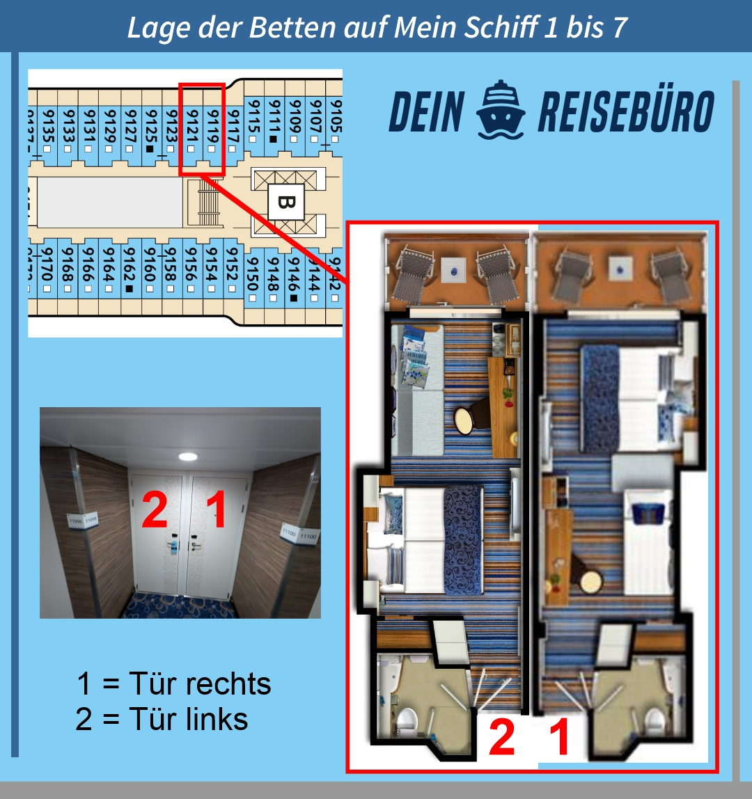 Betten Mein Schiff 1- 7